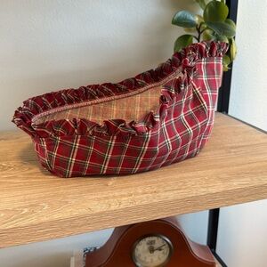 Longaberger Red Tartan Plaid Basket Liner
